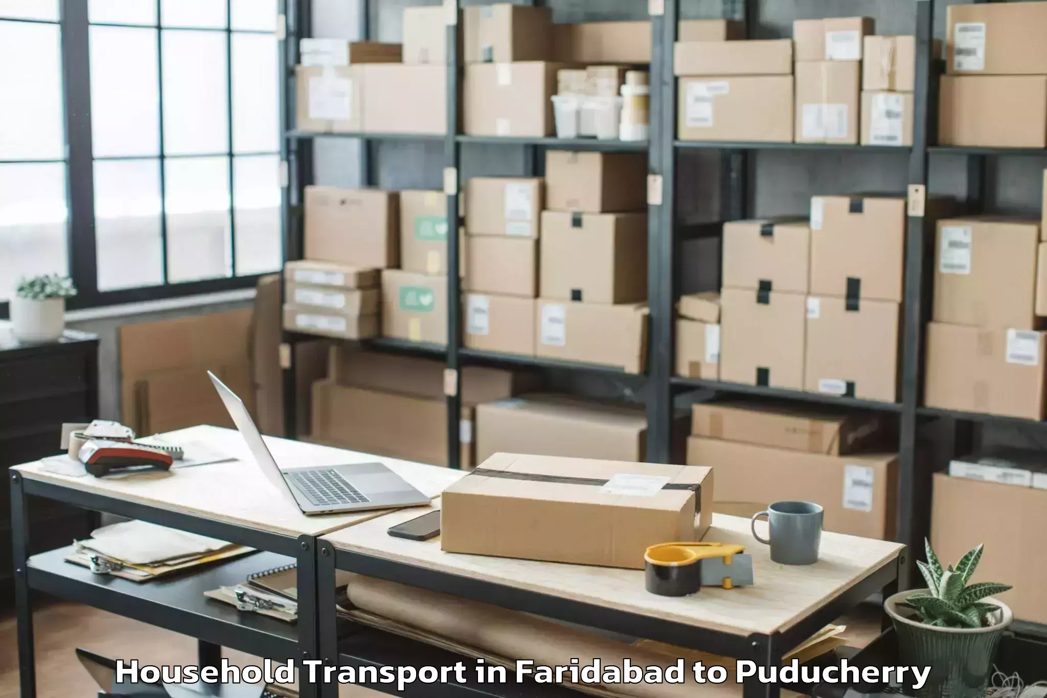 Faridabad to Thirunallar Household Transport Booking